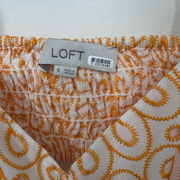 Loft Eyelet Open Back Maxi Dress Size 6 - Picture 5 of 6